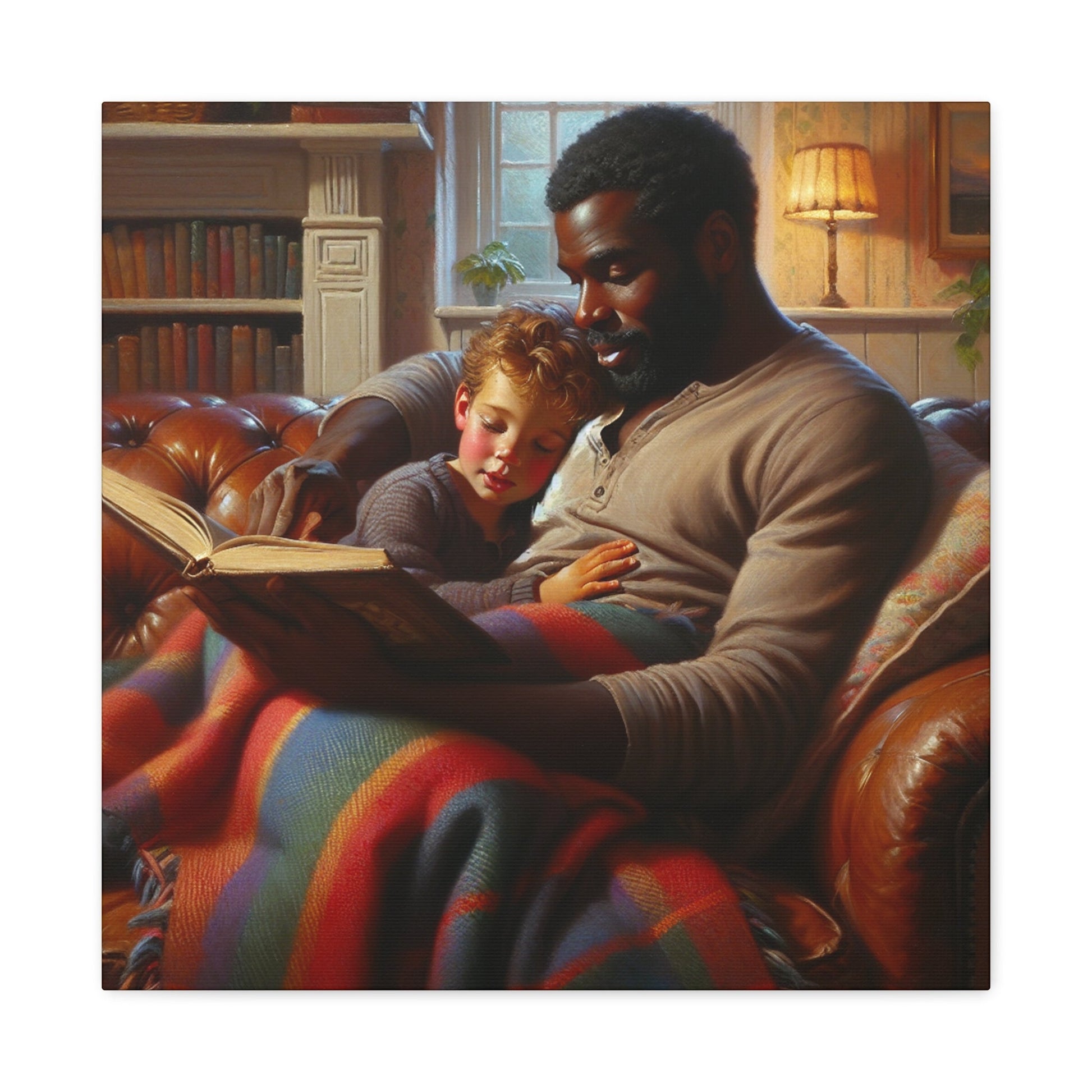 "Cozy Bond: Storytime Serenity" - Canvas - Authentic4Us