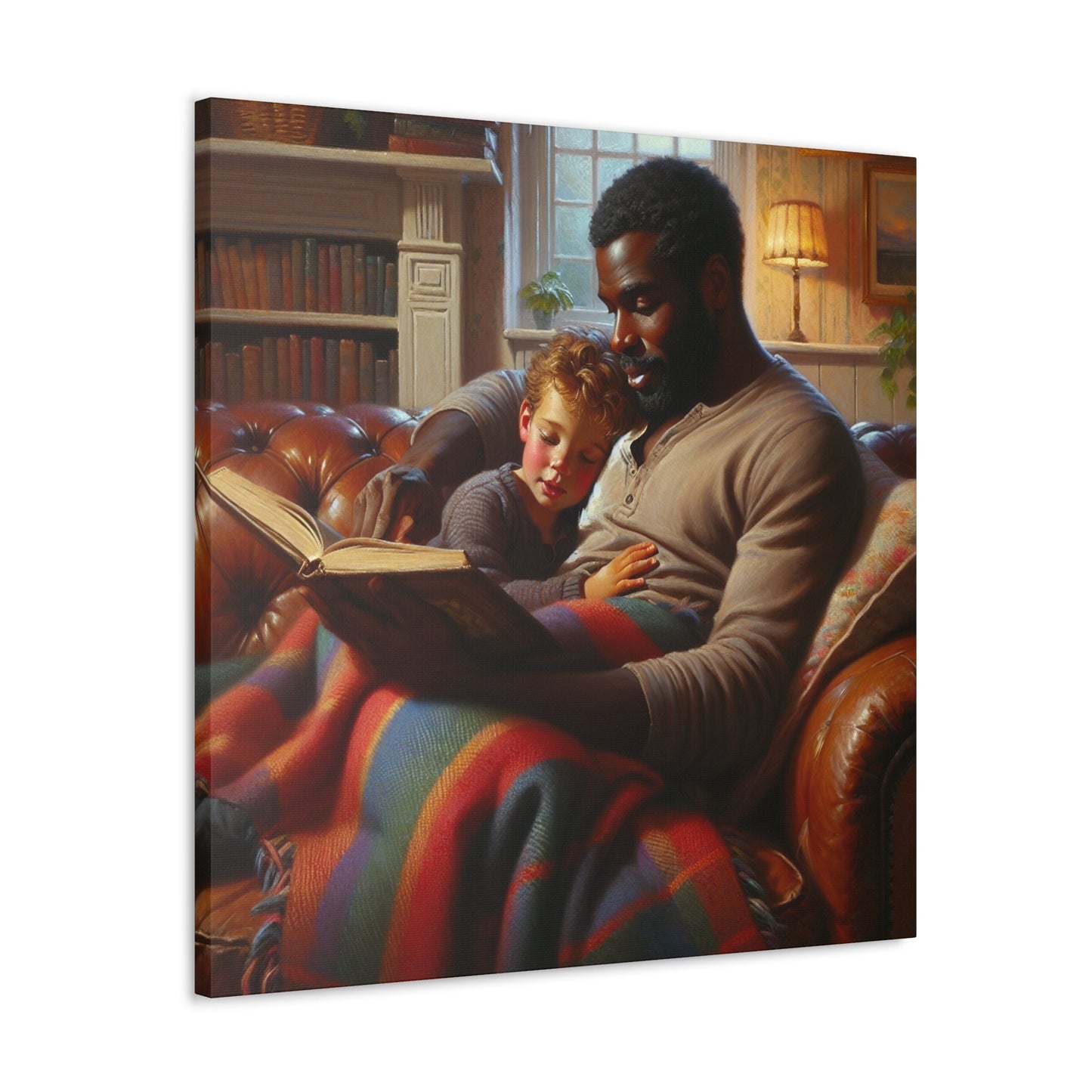 "Cozy Bond: Storytime Serenity" - Canvas - Authentic4Us