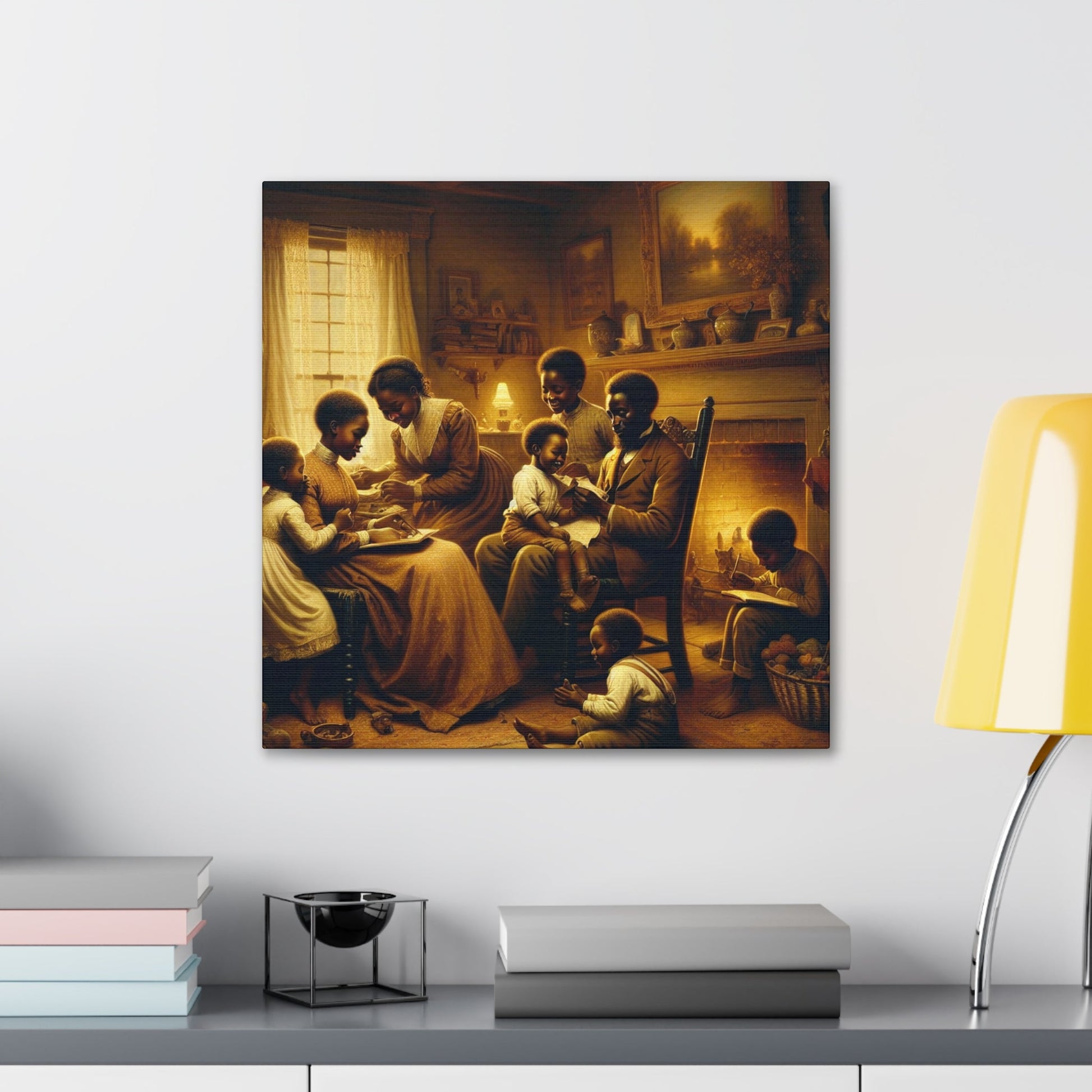 "Cozy Family Moments: A Serene Domestic Scene" - Canvas - Authentic4Us