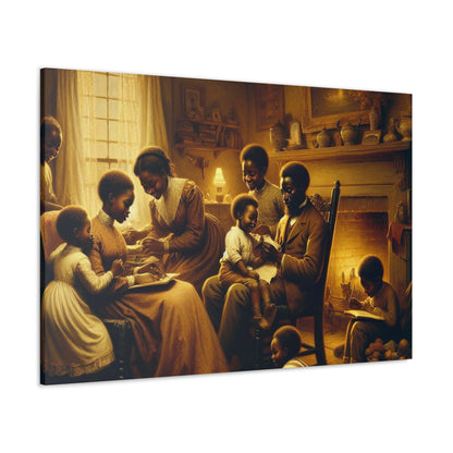 "Cozy Family Moments: A Serene Domestic Scene" - Canvas - Authentic4Us