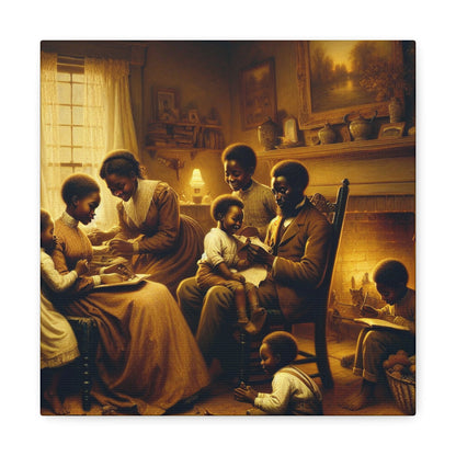 "Cozy Family Moments: A Serene Domestic Scene" - Canvas - Authentic4Us