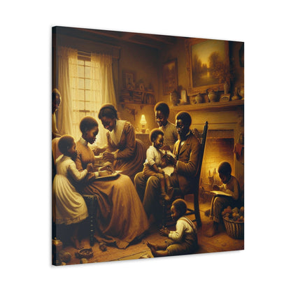 "Cozy Family Moments: A Serene Domestic Scene" - Canvas - Authentic4Us