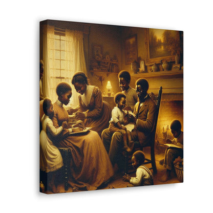 "Cozy Family Moments: A Serene Domestic Scene" - Canvas - Authentic4Us