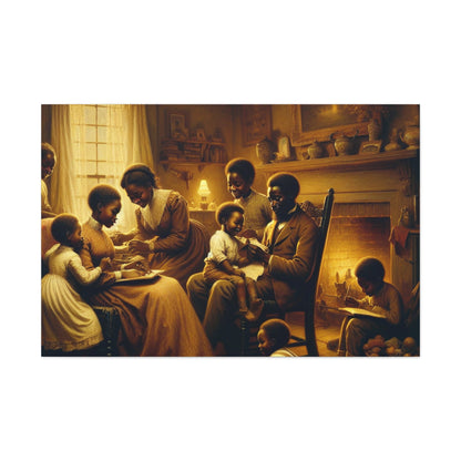 "Cozy Family Moments: A Serene Domestic Scene" - Canvas - Authentic4Us