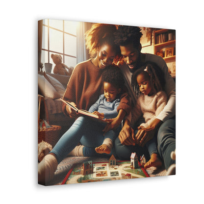 "Cozy Family Reading and Bonding" - Canvas - Authentic4Us