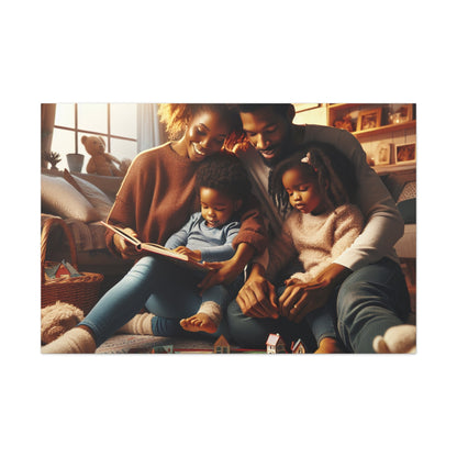 "Cozy Family Reading and Bonding" - Canvas - Authentic4Us