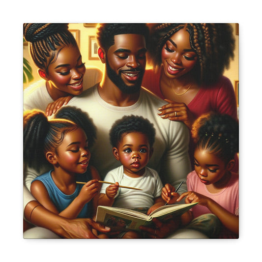 "Cozy Family Reading Time" - Canvas - Authentic4Us