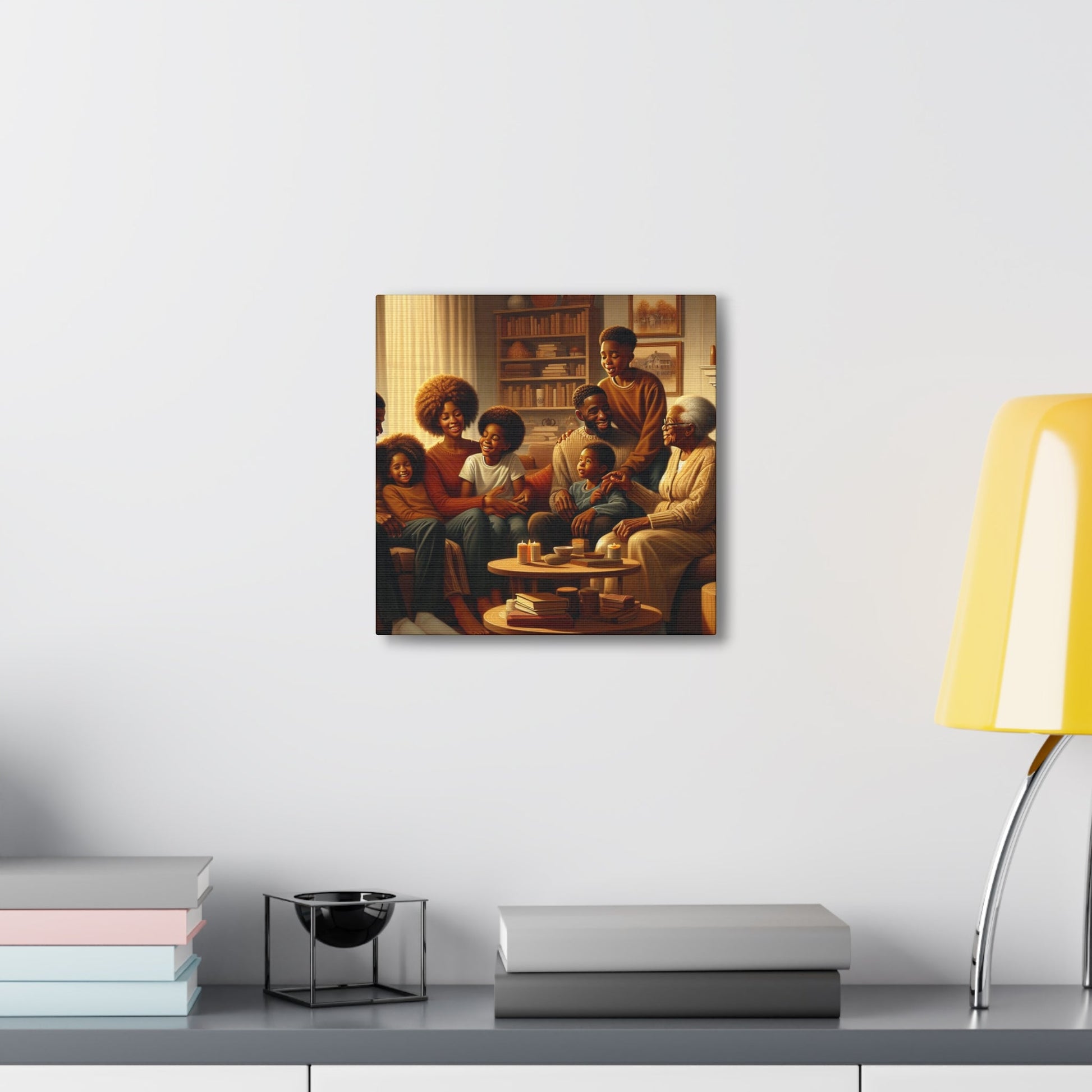 "Cozy Generations: A Warm Family Gathering" - Canvas - Authentic4Us