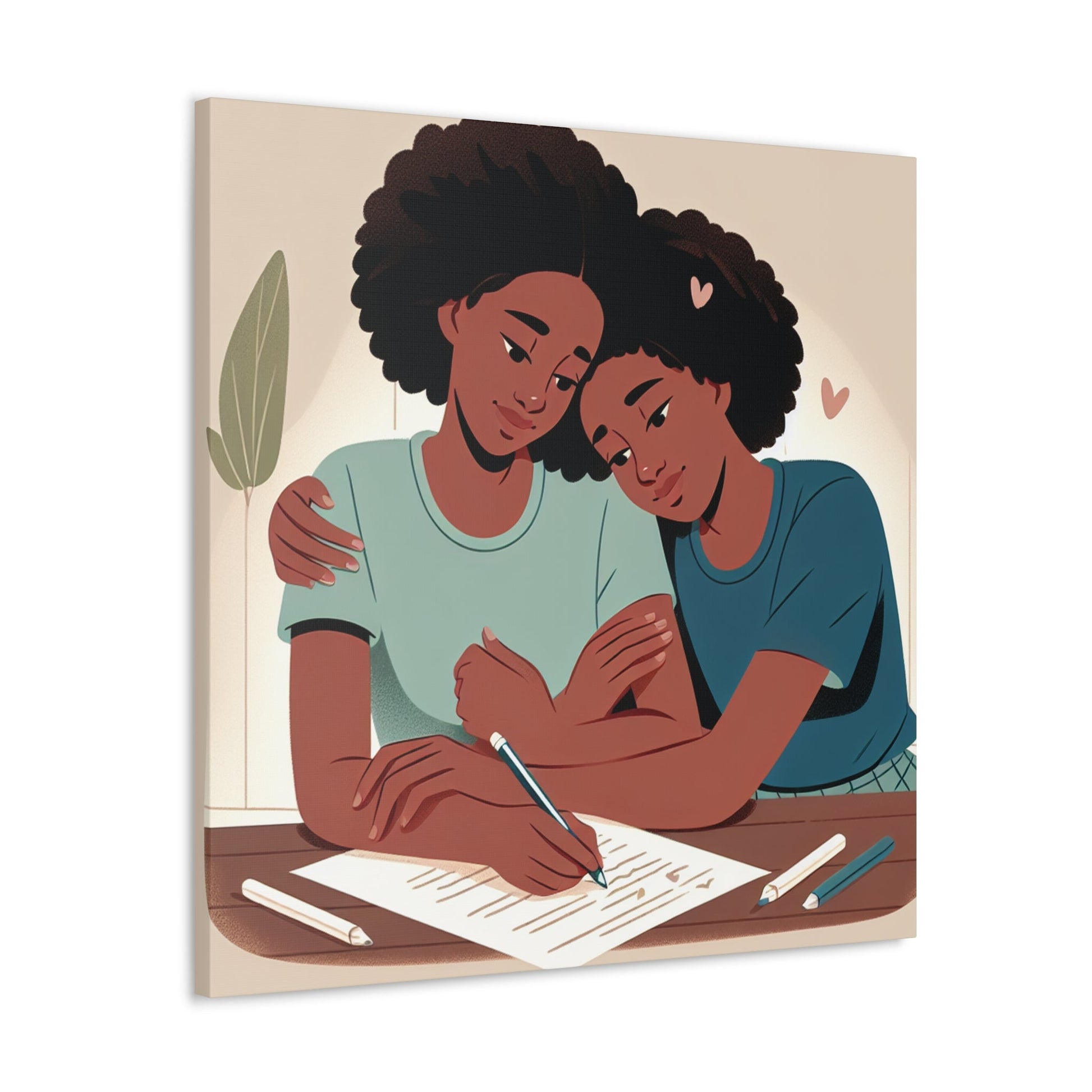 "Creative Connection: Writing Together" - Canvas - Authentic4Us