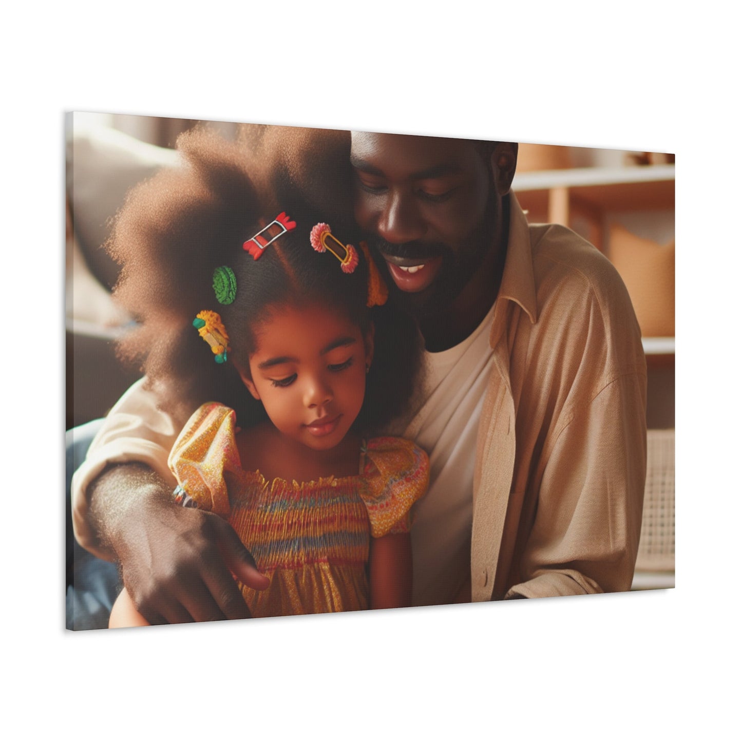 "Curly-haired duo immersed in book" - Canvas - Authentic4Us