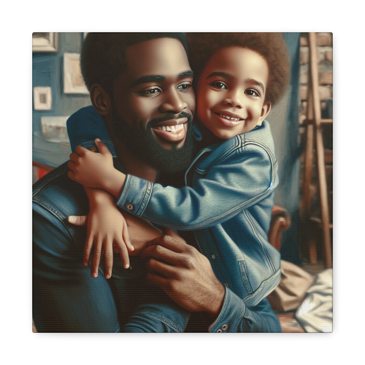 "Daddy's Warm Embrace Canvas" - Canvas - Authentic4Us