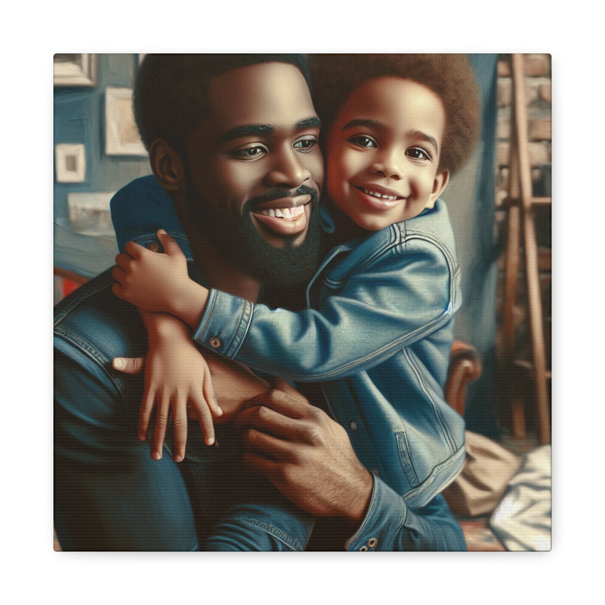 "Daddy's Warm Embrace Canvas" - Canvas - Authentic4Us