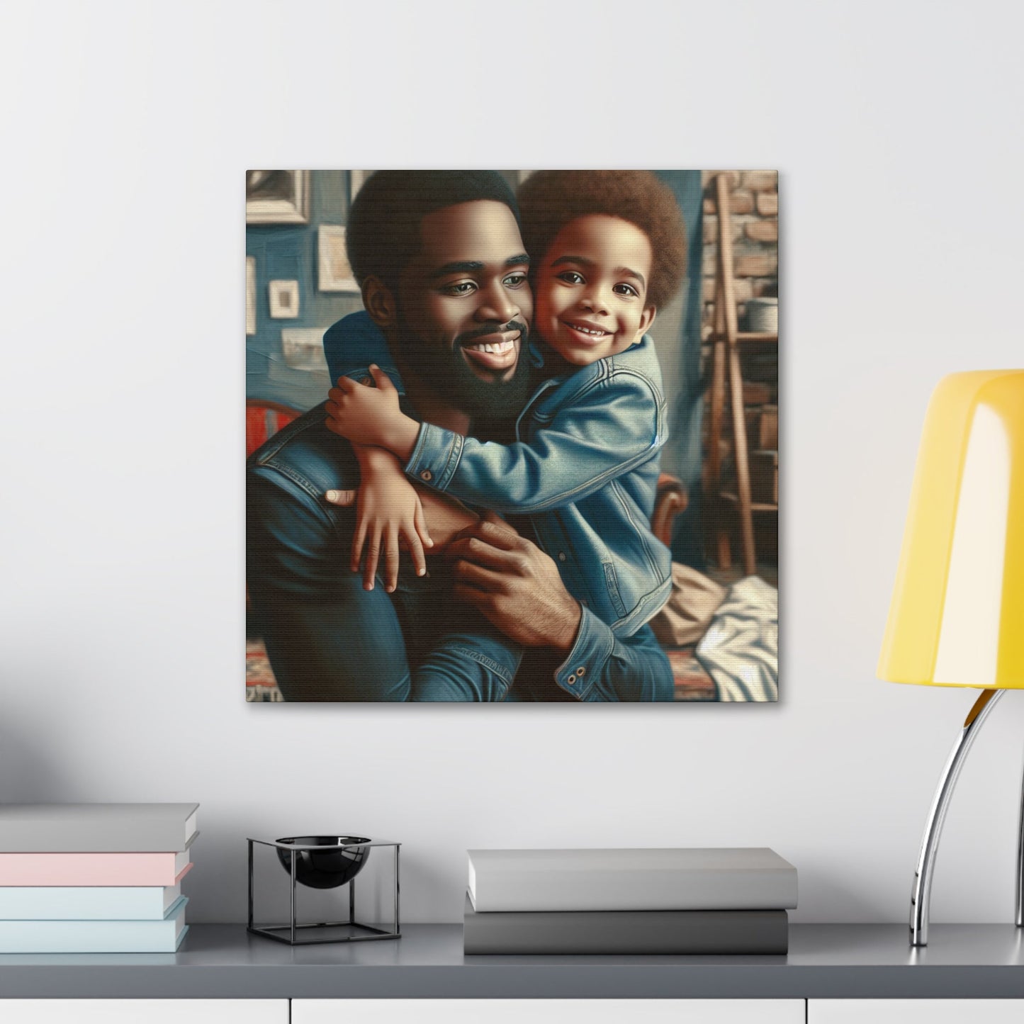 "Daddy's Warm Embrace Canvas" - Canvas - Authentic4Us