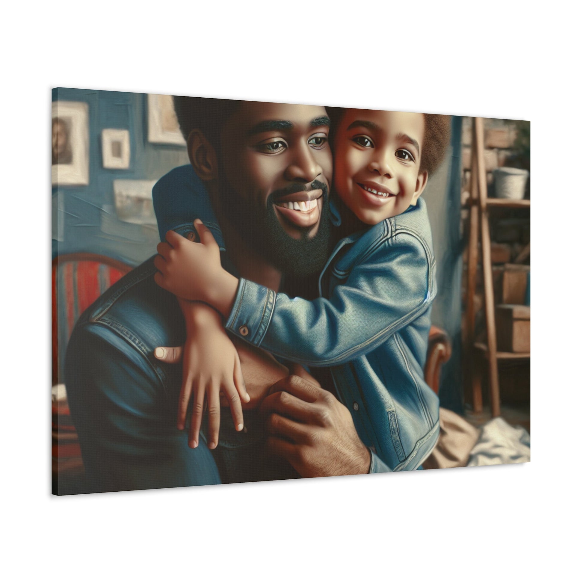 "Daddy's Warm Embrace Canvas" - Canvas - Authentic4Us