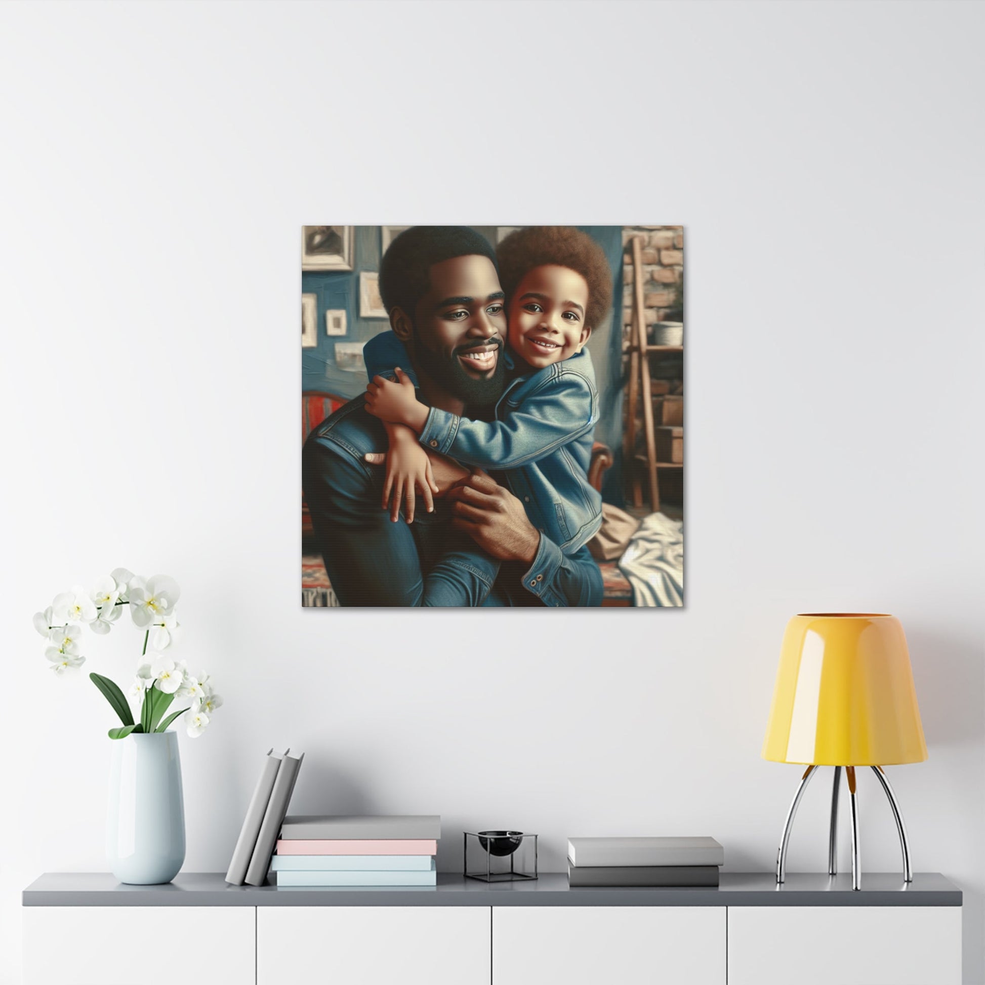 "Daddy's Warm Embrace Canvas" - Canvas - Authentic4Us