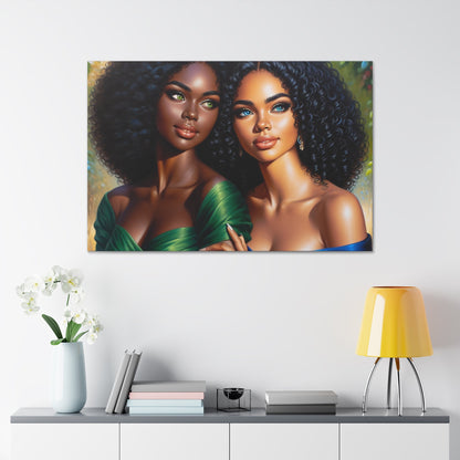 "Dual Beauty: Serene and Striking" - Canvas - Authentic4Us