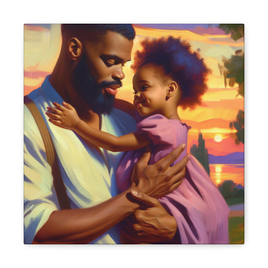 "Dusk Embrace: A Father's Love" - Canvas - Authentic4Us