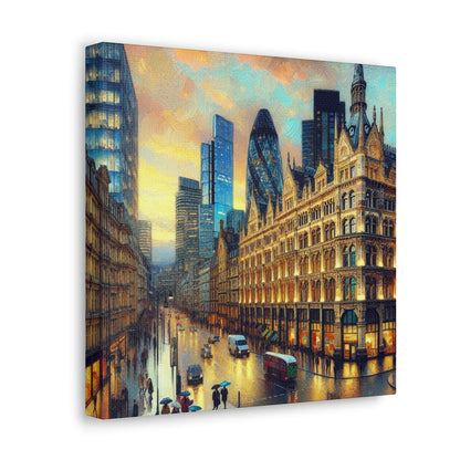 "Dusk Impressions: London's Vibrant Streets" - Canvas - Authentic4Us