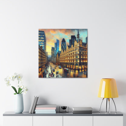 "Dusk Impressions: London's Vibrant Streets" - Canvas - Authentic4Us