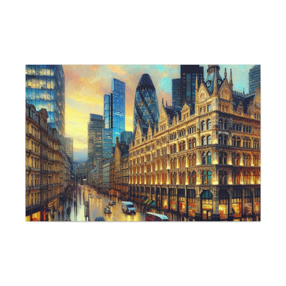 "Dusk Impressions: London's Vibrant Streets" - Canvas - Authentic4Us