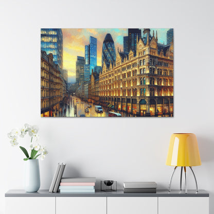 "Dusk Impressions: London's Vibrant Streets" - Canvas - Authentic4Us