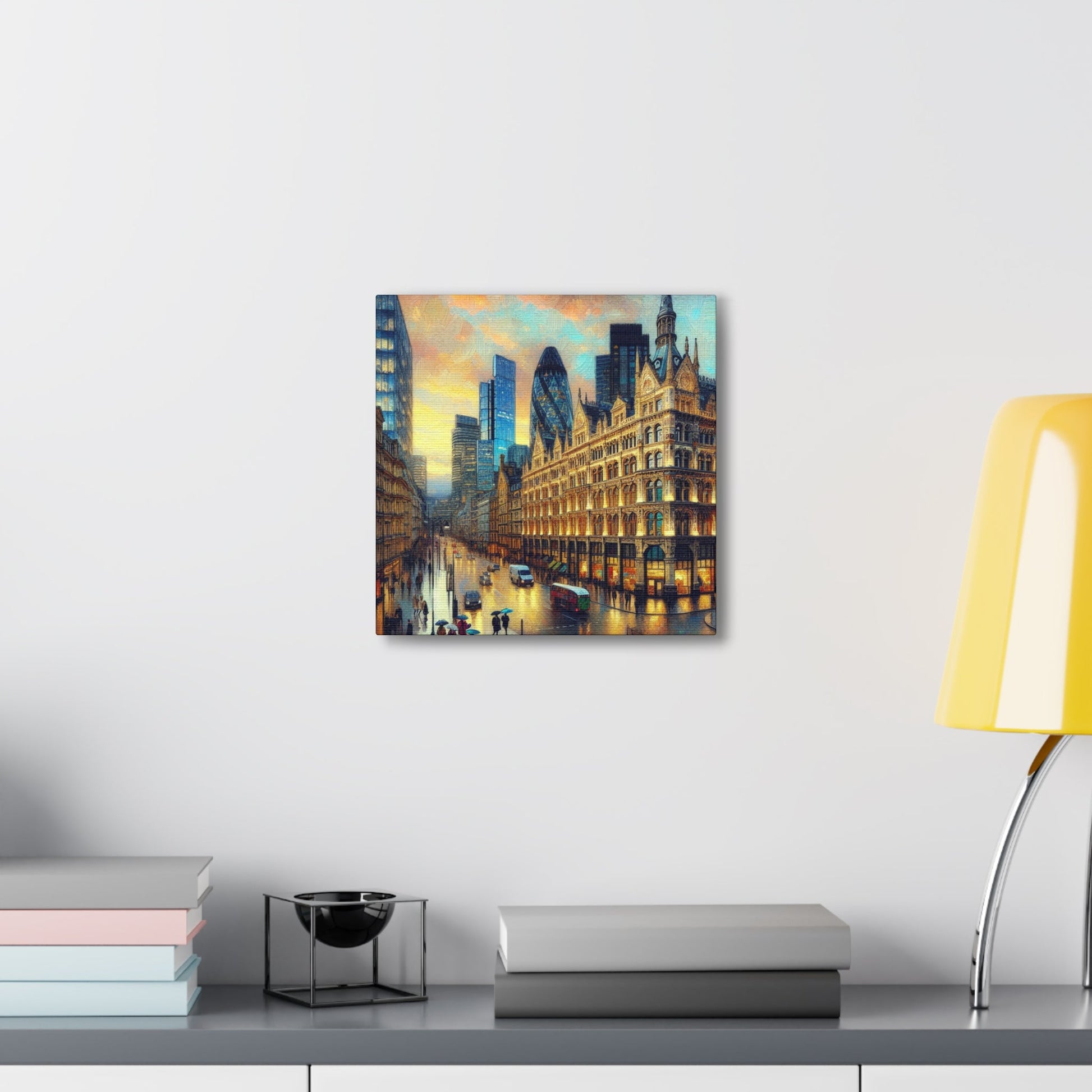 "Dusk Impressions: London's Vibrant Streets" - Canvas - Authentic4Us