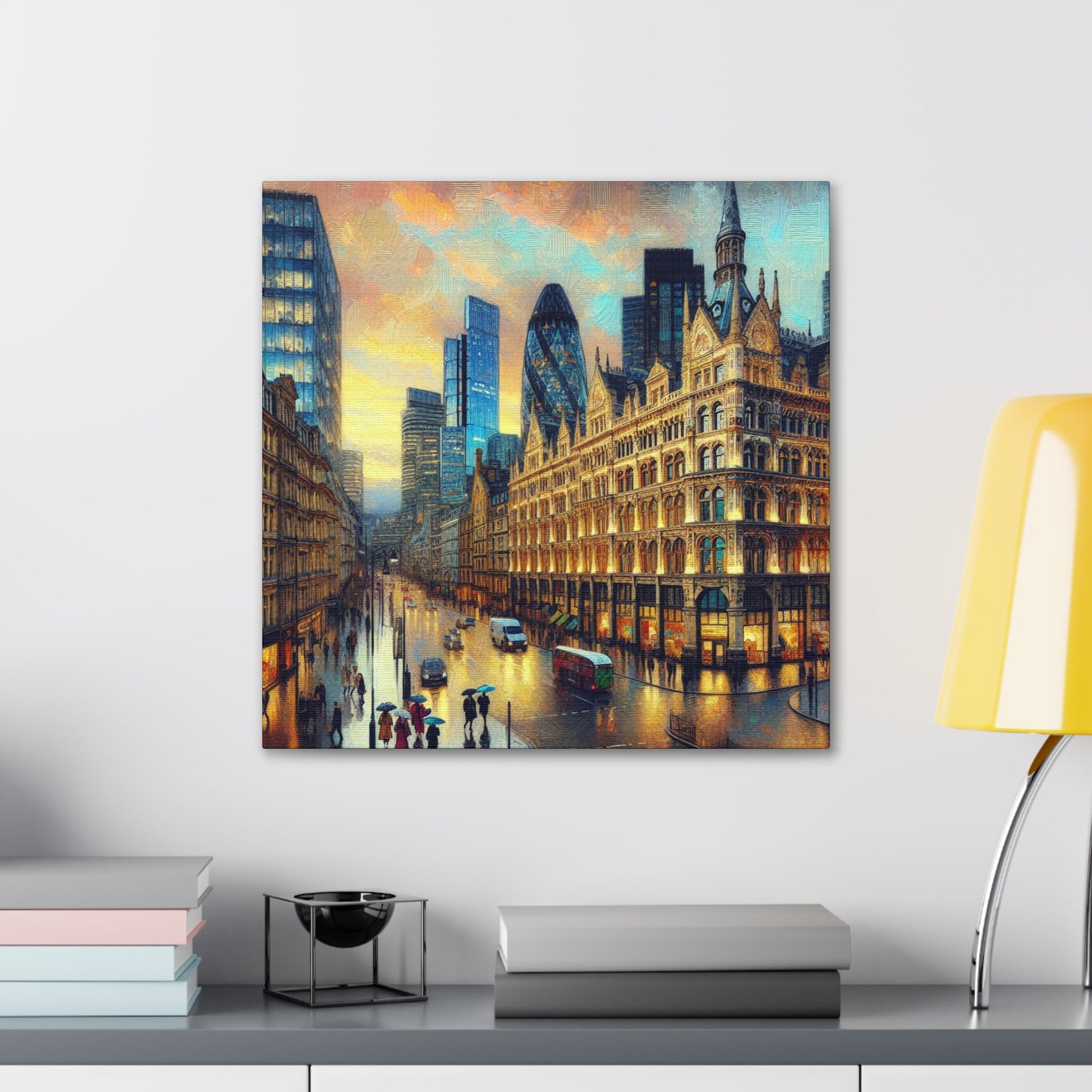 "Dusk Impressions: London's Vibrant Streets" - Canvas - Authentic4Us