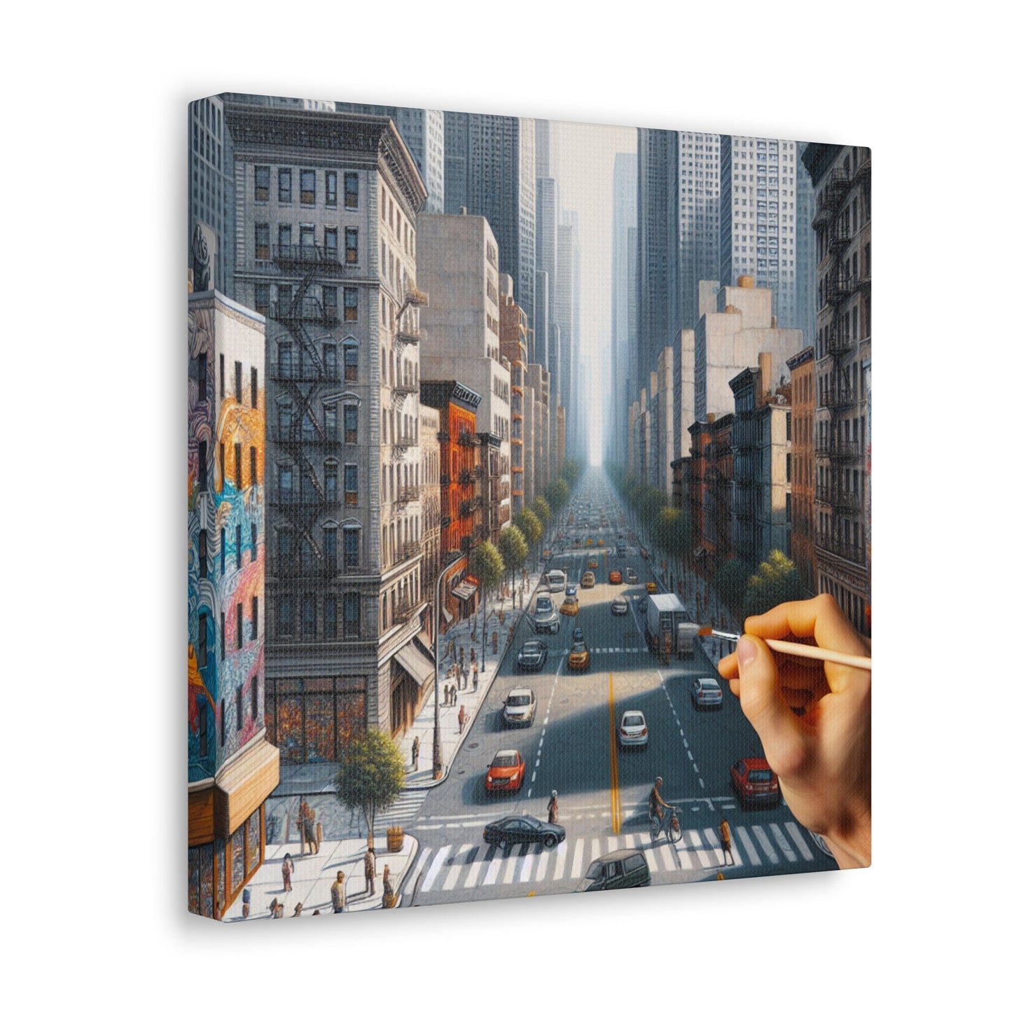 "Dynamic Cityscape in Midst" - Canvas - Authentic4Us