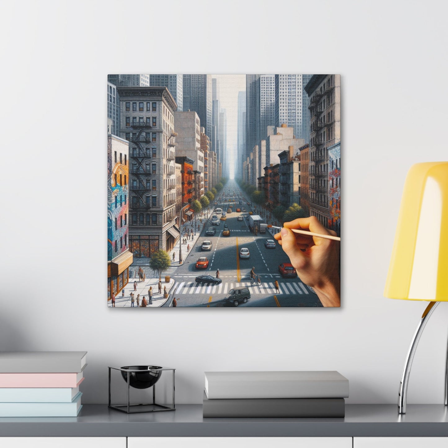 "Dynamic Cityscape in Midst" - Canvas - Authentic4Us