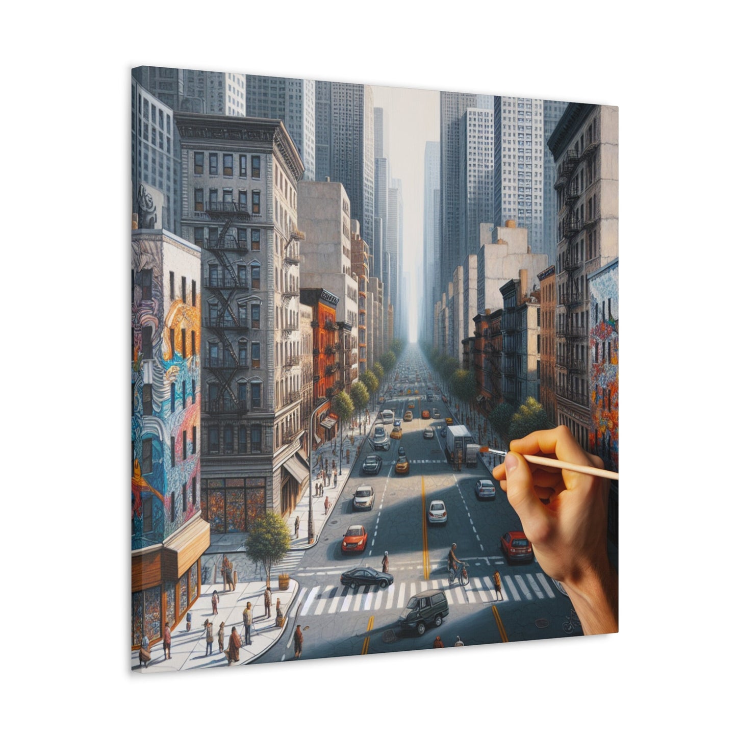 "Dynamic Cityscape in Midst" - Canvas - Authentic4Us