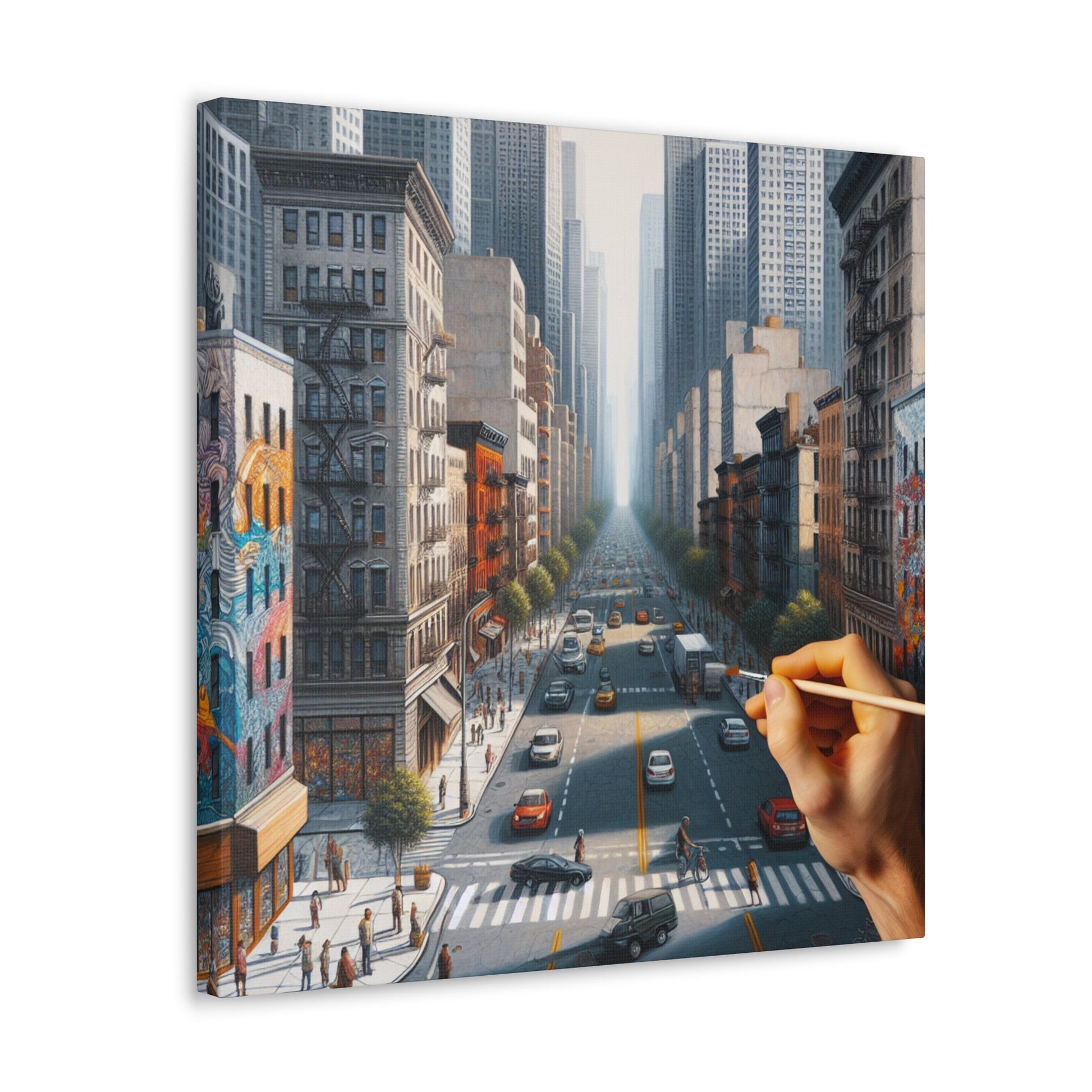 "Dynamic Cityscape in Midst" - Canvas - Authentic4Us