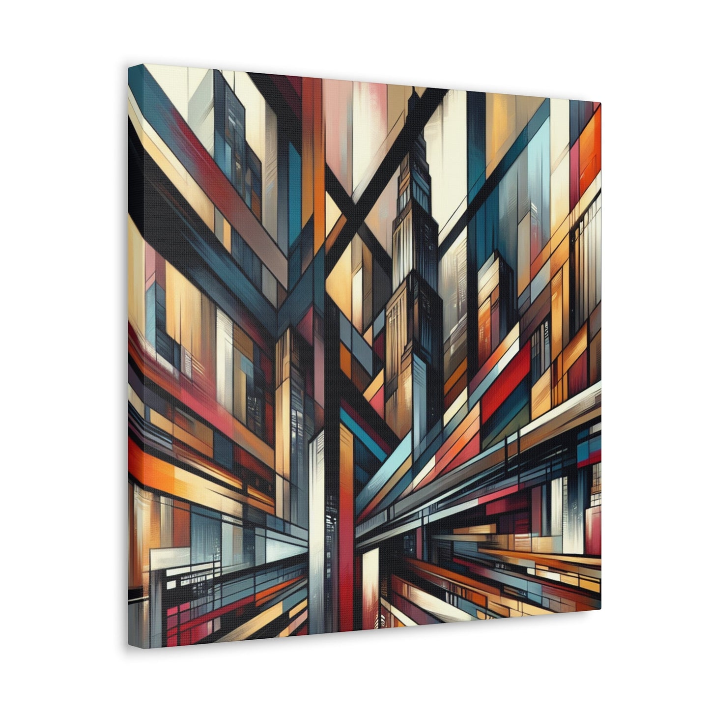 "Dynamic Urban Skyline Stylization" - Canvas - Authentic4Us