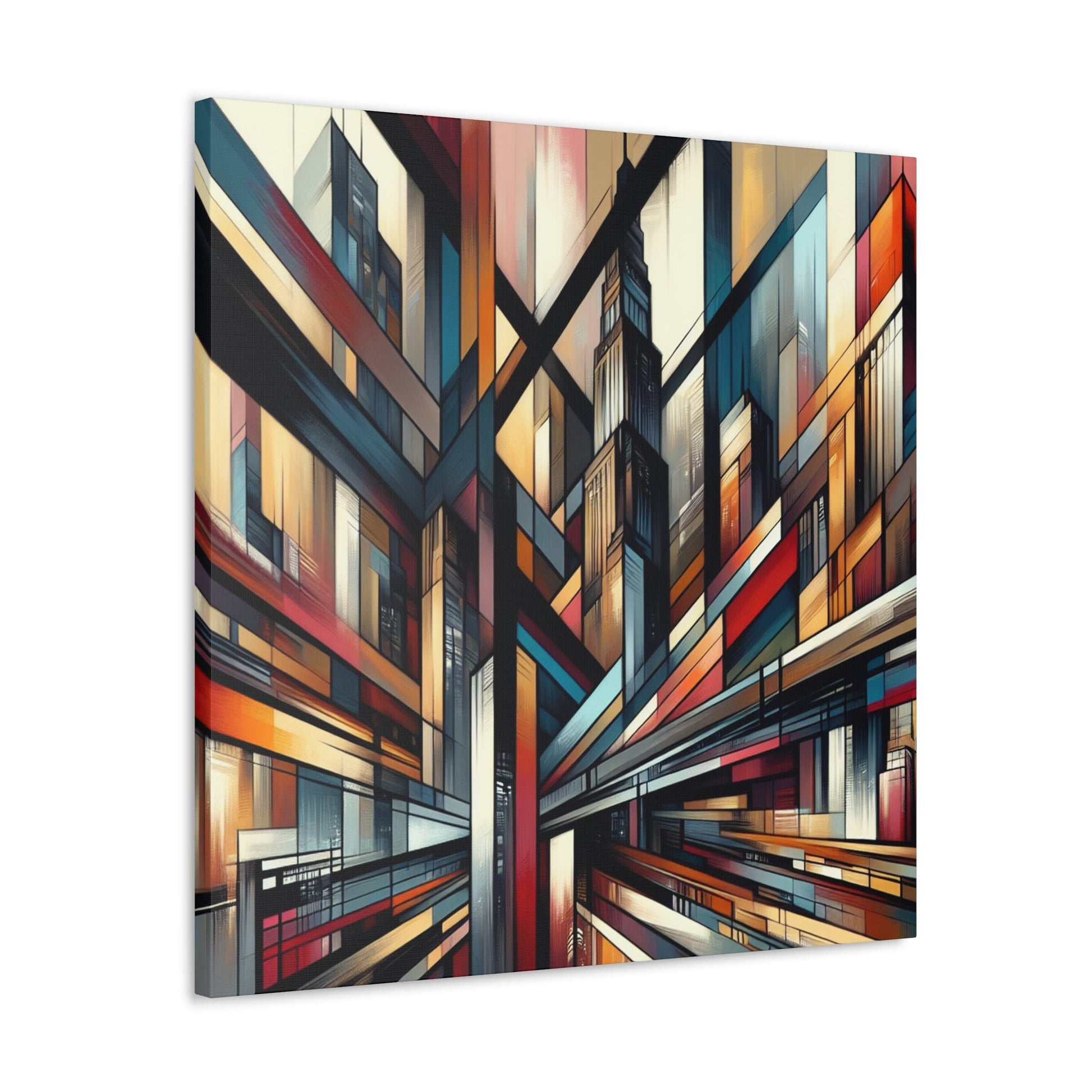 "Dynamic Urban Skyline Stylization" - Canvas - Authentic4Us