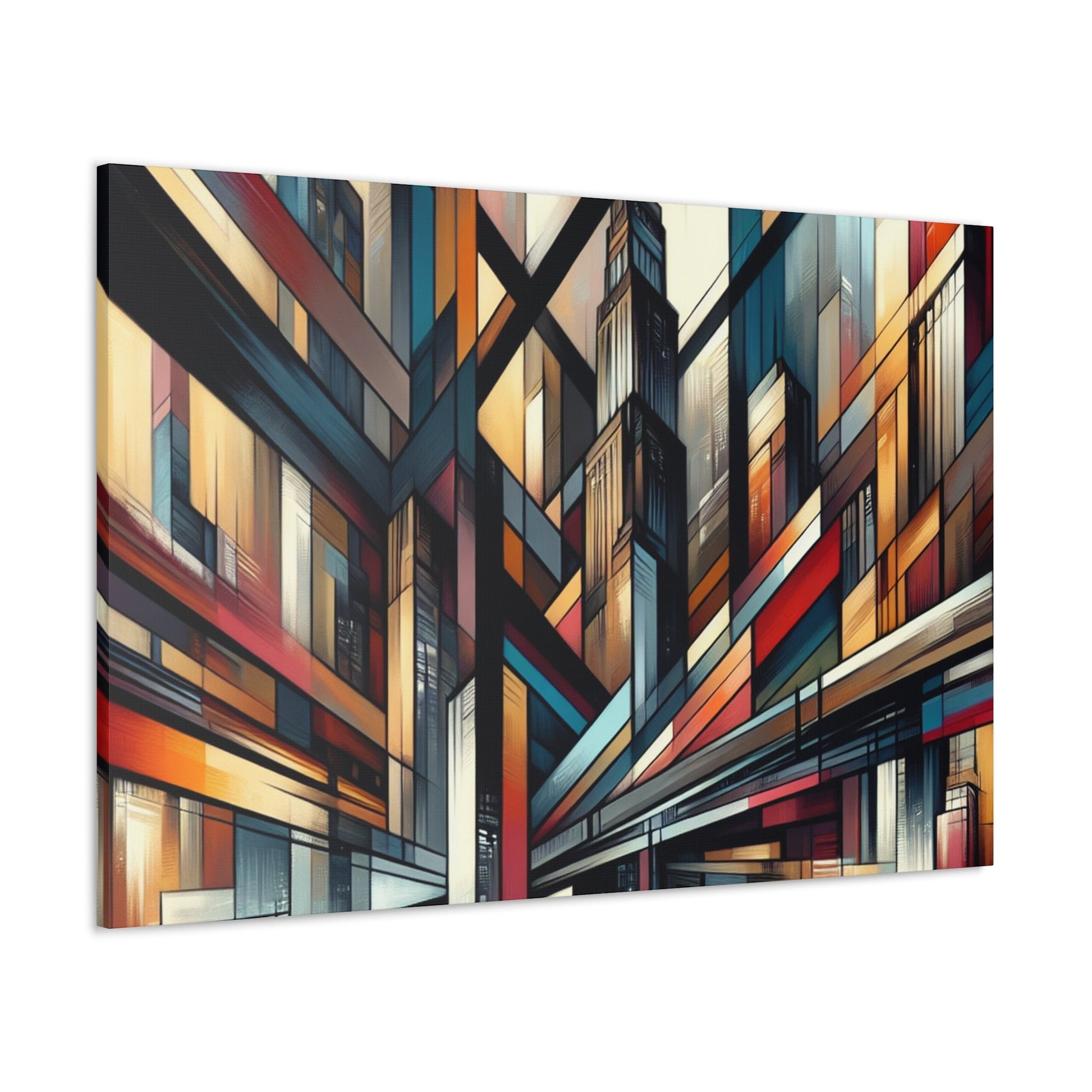 "Dynamic Urban Skyline Stylization" - Canvas - Authentic4Us