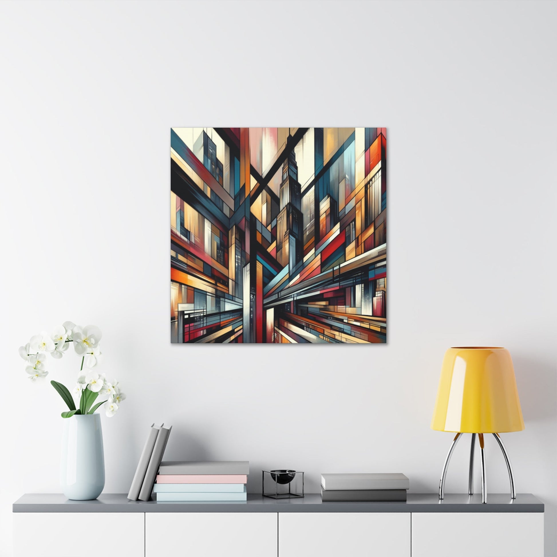 "Dynamic Urban Skyline Stylization" - Canvas - Authentic4Us