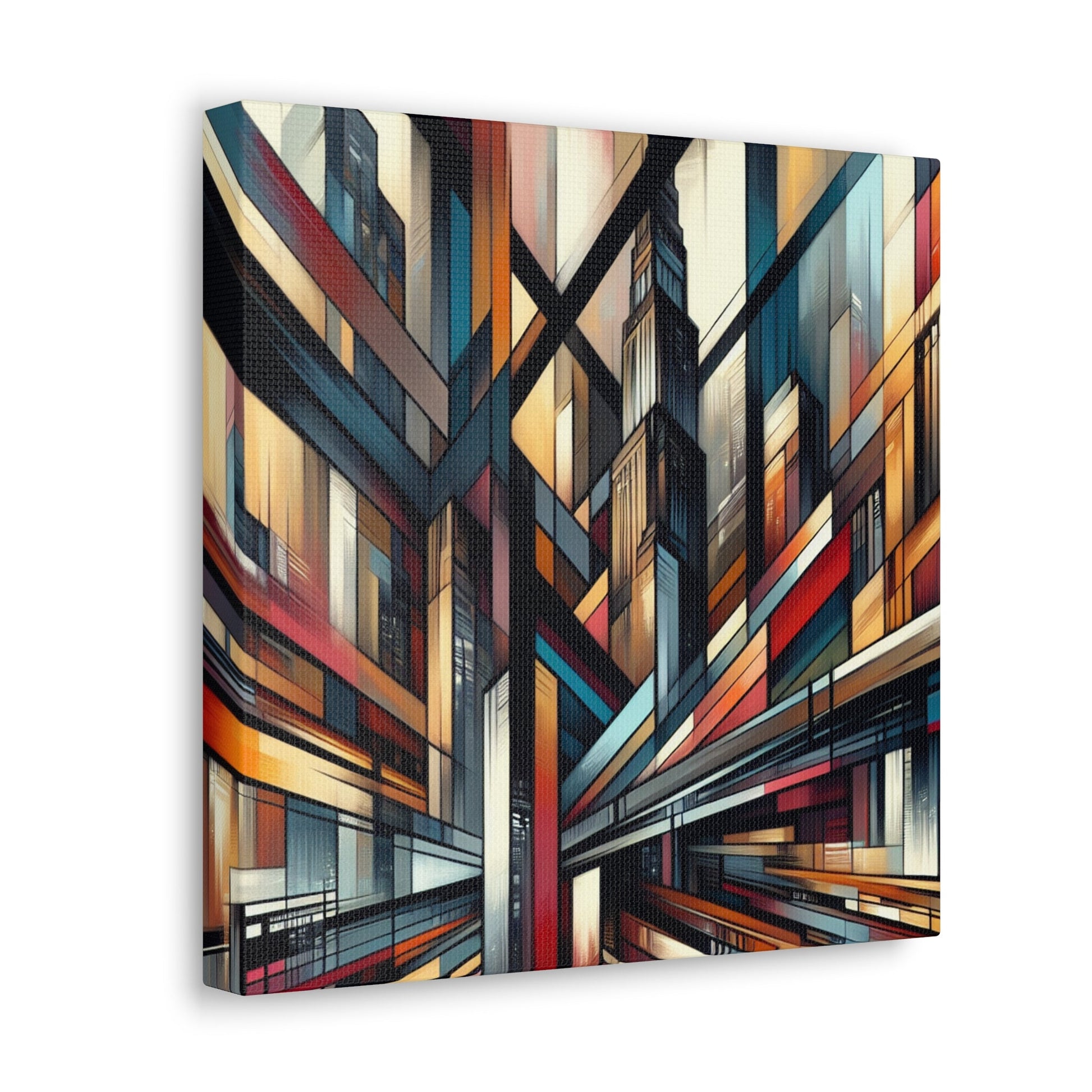 "Dynamic Urban Skyline Stylization" - Canvas - Authentic4Us