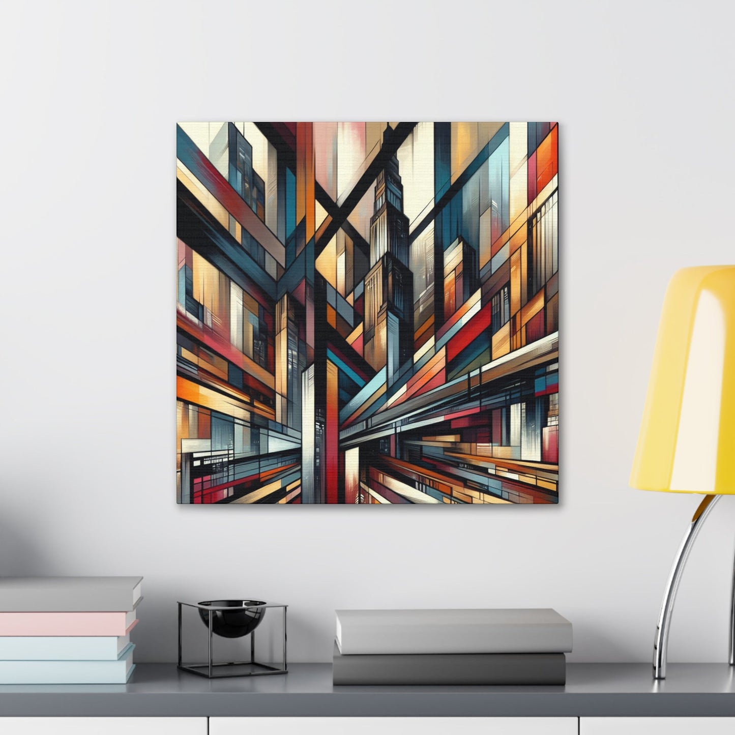 "Dynamic Urban Skyline Stylization" - Canvas - Authentic4Us