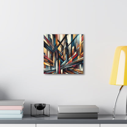 "Dynamic Urban Skyline Stylization" - Canvas - Authentic4Us