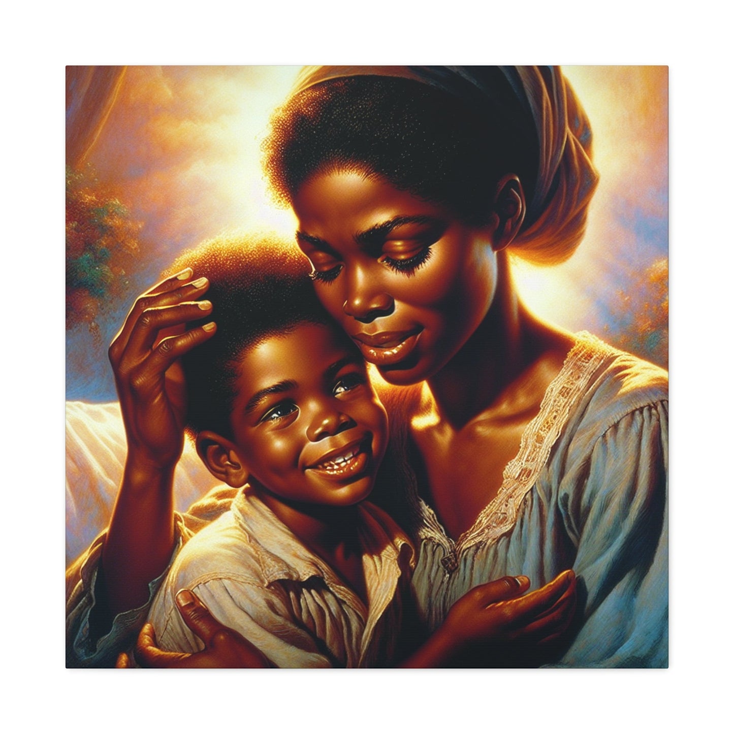 "Embrace of Love: Mother and Child" - Canvas - Authentic4Us