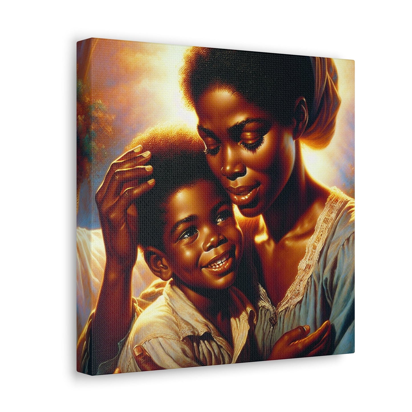 "Embrace of Love: Mother and Child" - Canvas - Authentic4Us