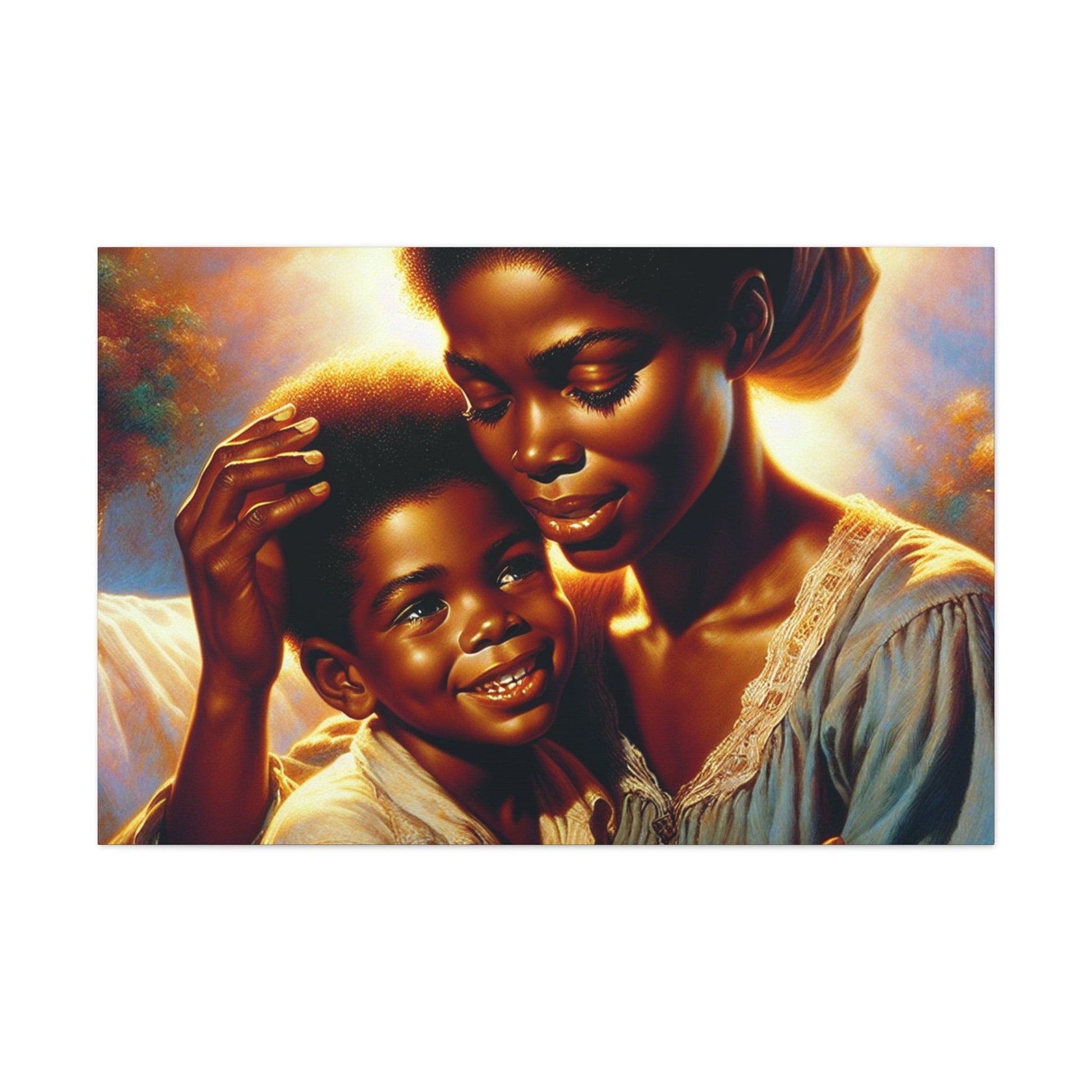 "Embrace of Love: Mother and Child" - Canvas - Authentic4Us