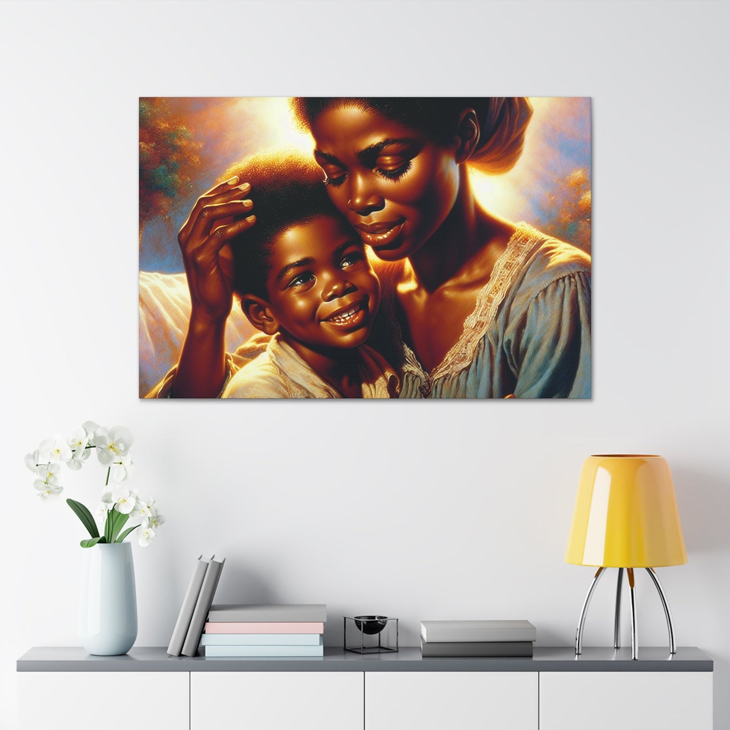 "Embrace of Love: Mother and Child" - Canvas - Authentic4Us