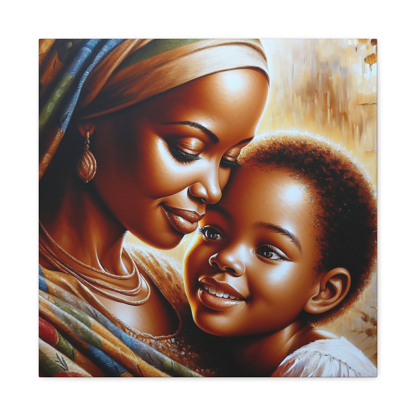 "Embrace of Love: Mother and Child" - Canvas - Authentic4Us