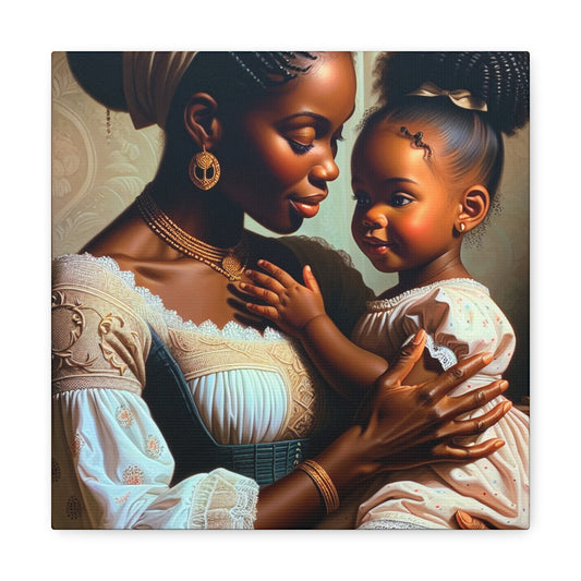 "Embracing Love: A Mother-Daughter Moment" - Canvas - Authentic4Us