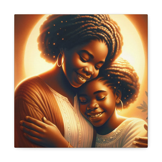 "Embracing Love: A Mother's Warmth" - Canvas - Authentic4Us