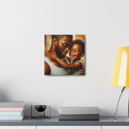 "Embracing Love: Father and Child" - Canvas - Authentic4Us