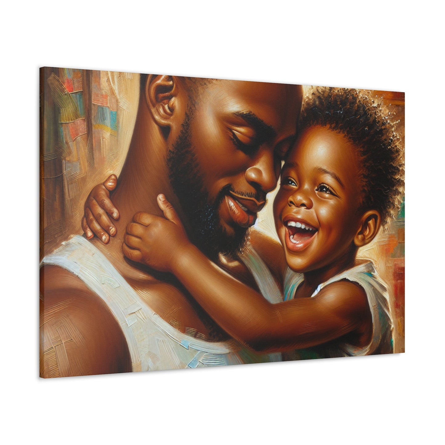 "Embracing Love: Father and Child" - Canvas - Authentic4Us