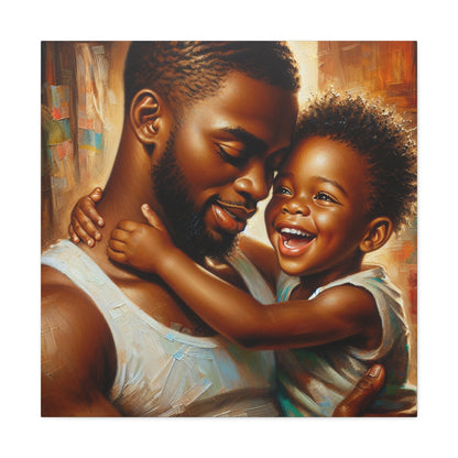 "Embracing Love: Father and Child" - Canvas - Authentic4Us