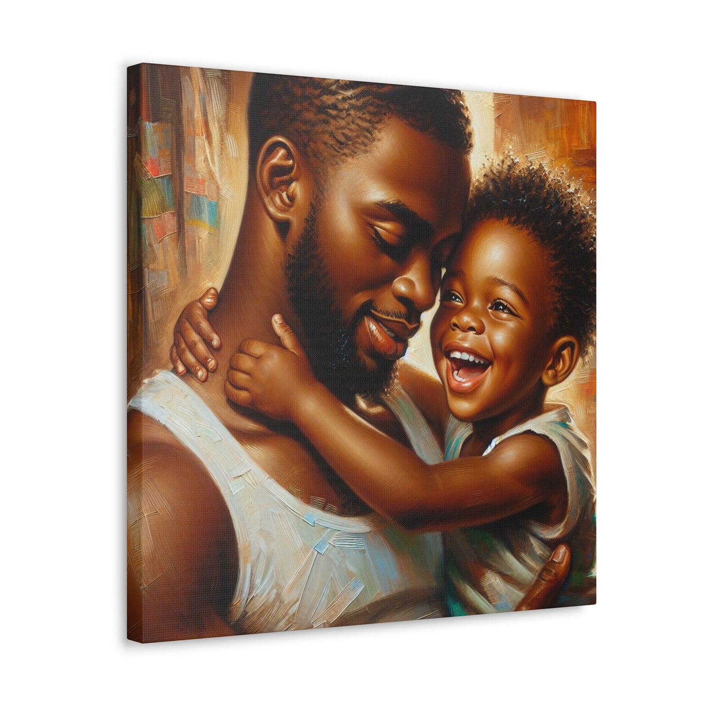 "Embracing Love: Father and Child" - Canvas - Authentic4Us