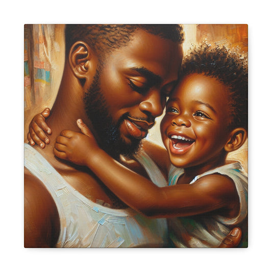 "Embracing Love: Father and Child" - Canvas - Authentic4Us